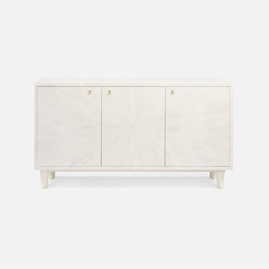 Torion 3 Door Buffet White Faux Horn