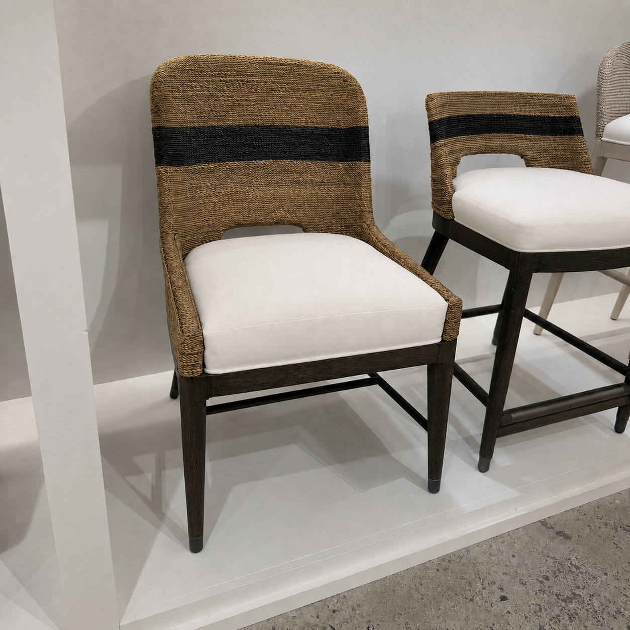Fritz Rope Side Chair Gray and Black