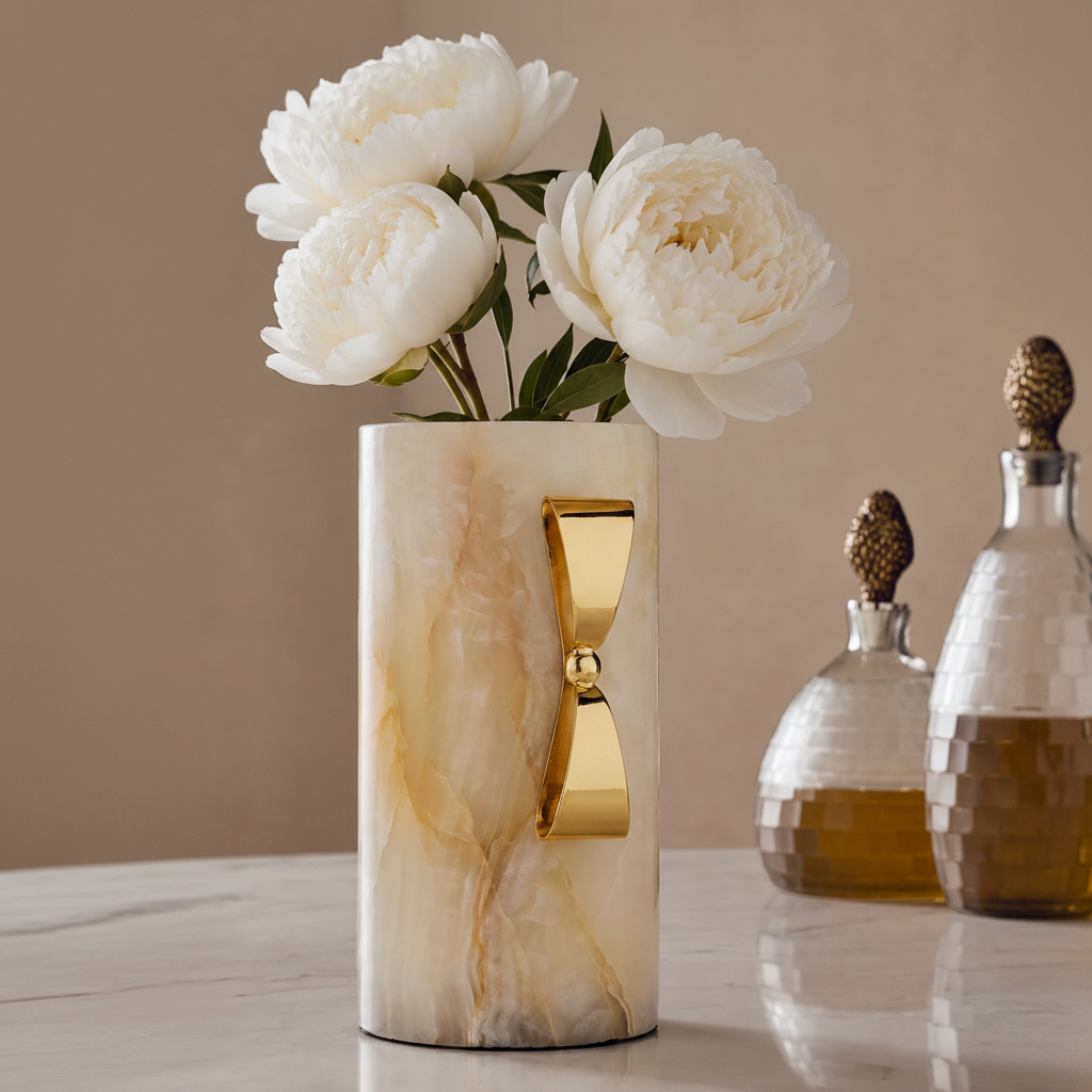 Monet Vase White Onyx