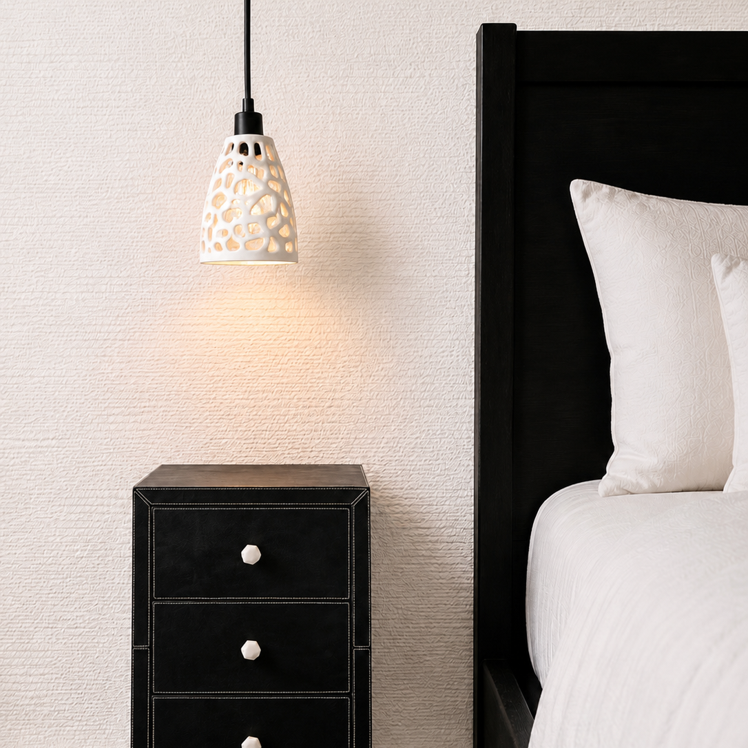 Vicente Pendant Flat White Resin