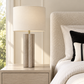 realistic faux shagreen table lamp on a nightstand