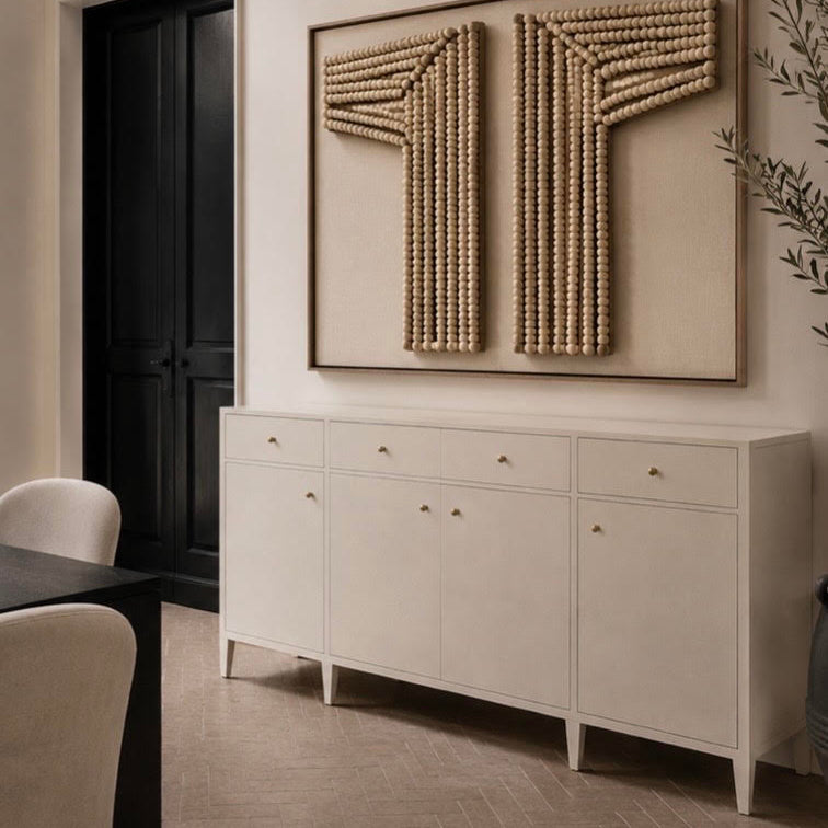 white buffet styled