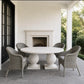 Oval Dining Table White Plaster