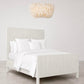 Sloane Bed Blanc Faux Shagreen