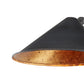 Black and copper lampshade on a white background
