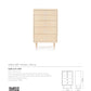 villa and house adrian tall 5 drawer wheat tearsheet