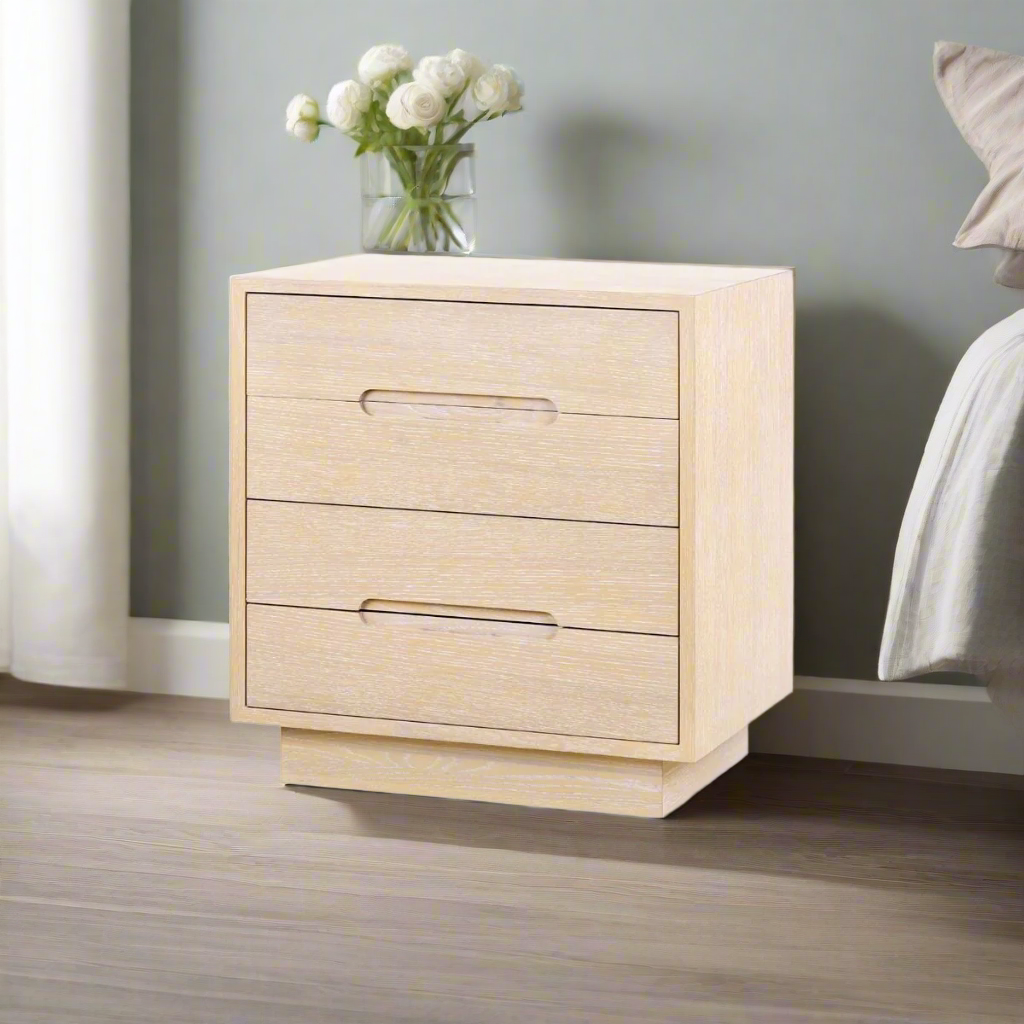 Cora 4-Drawer End Table Sand