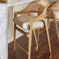 villa and house edward counter stool natural styled angle