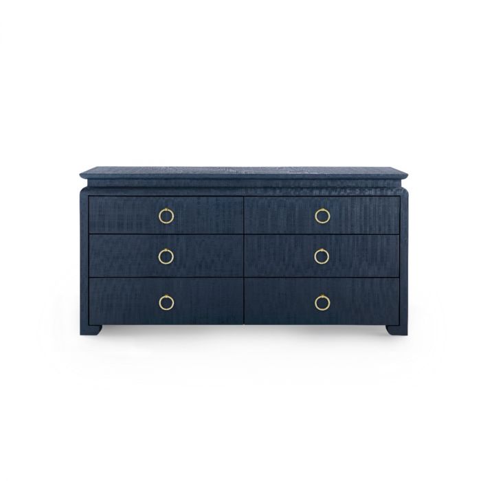 villa and house elina extra large 6 drawer navy blue front