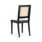 villa and house jansen side chair black back