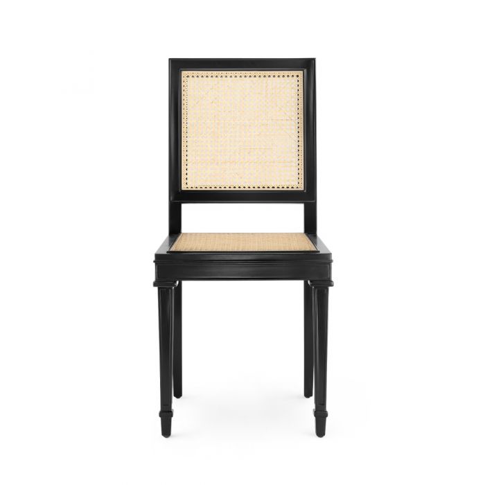 villa and house jansen side chair black front