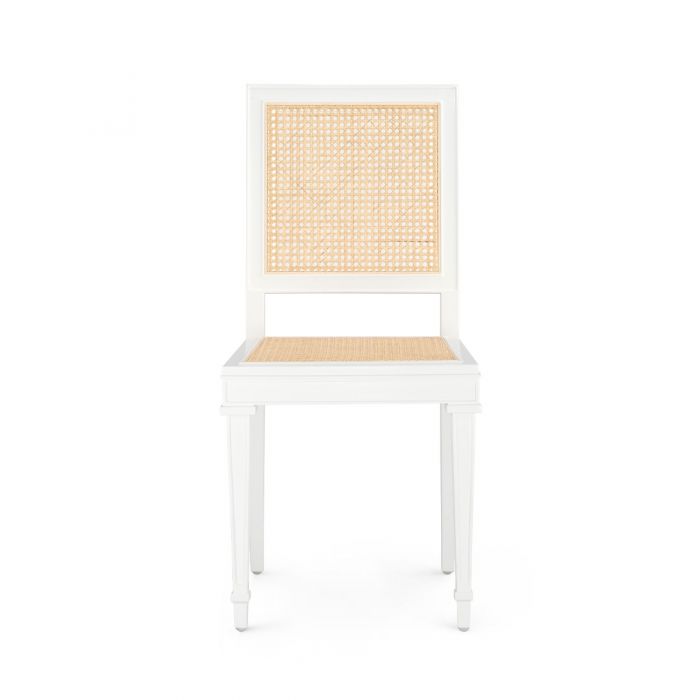 villa and house jansen side chair white front