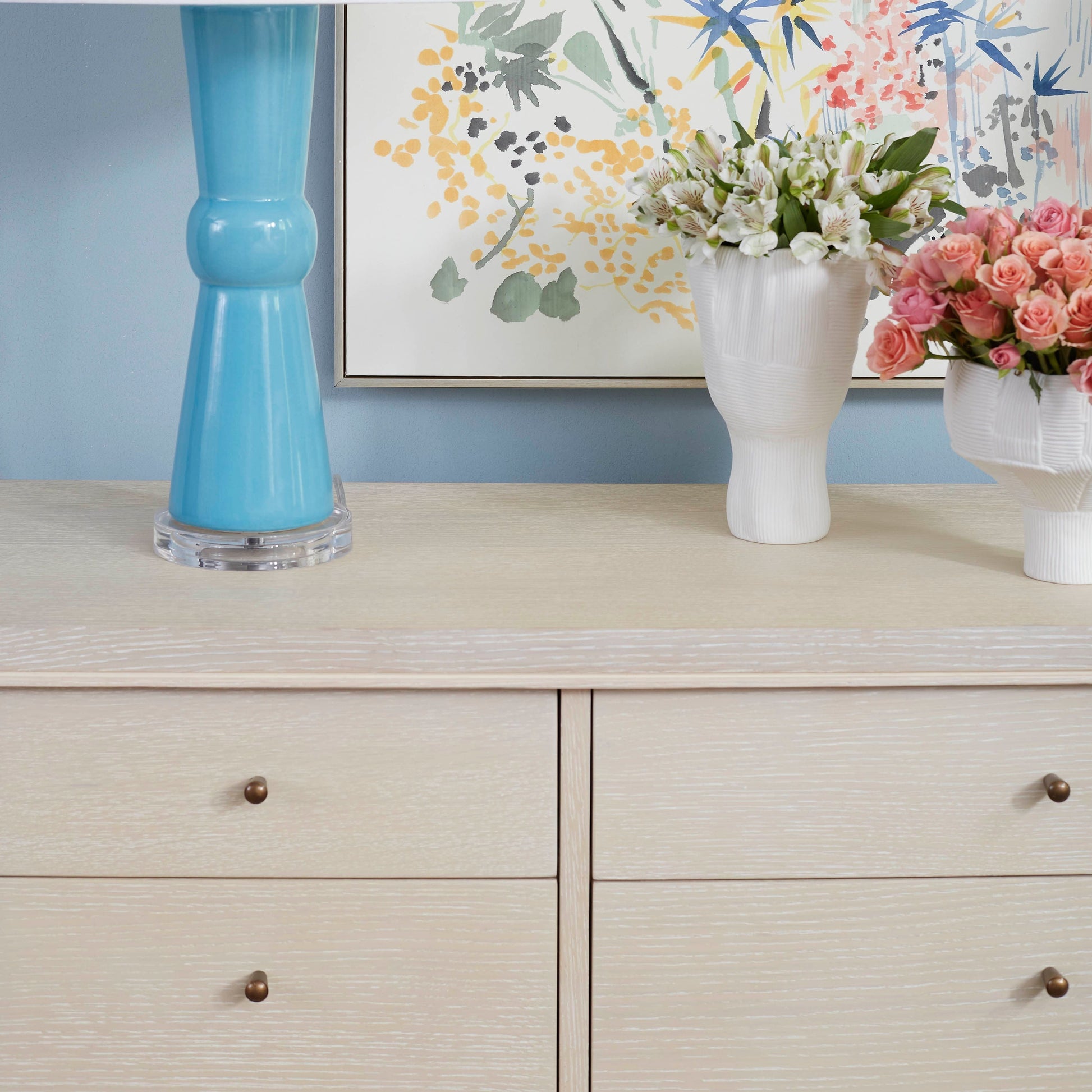 Paola Extra Large 9 Drawer Dresser Sand