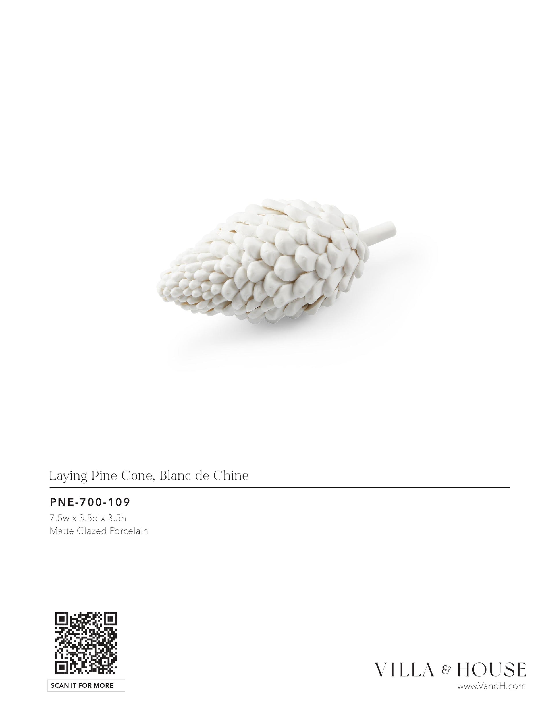 villa and house pine cone laying tearsheet