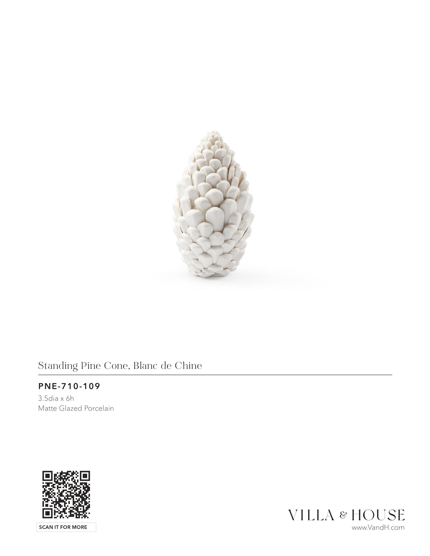 villa and house pine cone standing tearsheet