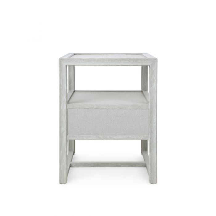 villa and house vivian 1 drawer side table gray back
