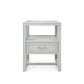 villa and house vivian 1 drawer side table gray front