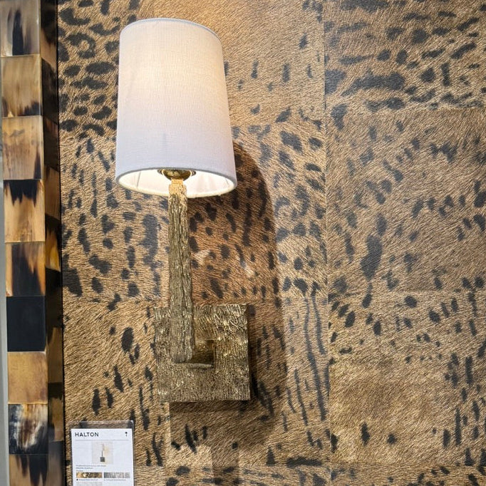 Halton Sconce Antiqued Brass Aluminum