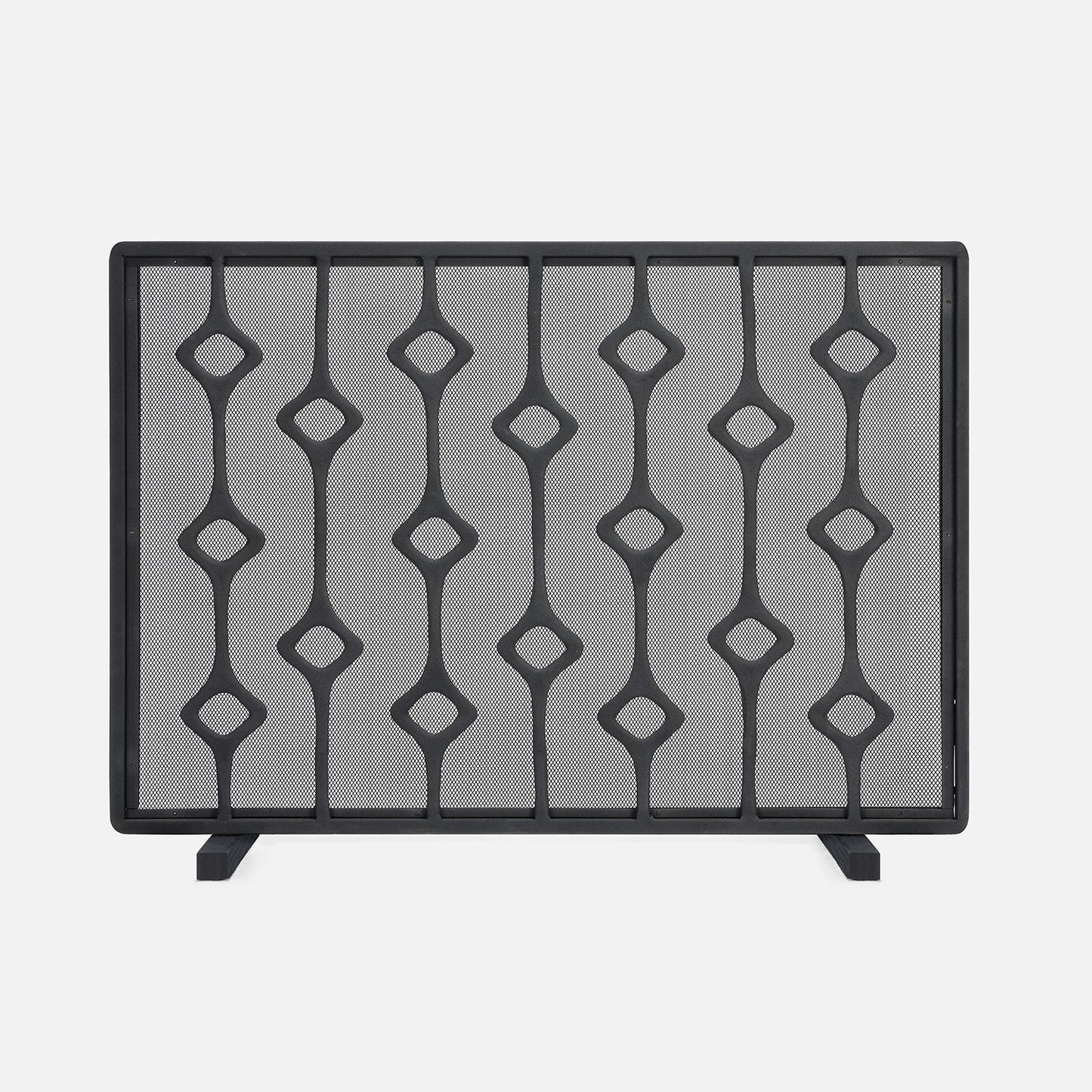 Webster Fireplace Screen Black Iron