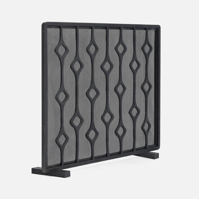 Webster Fireplace Screen Black Iron
