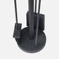 Black cleaning tool set on a white background