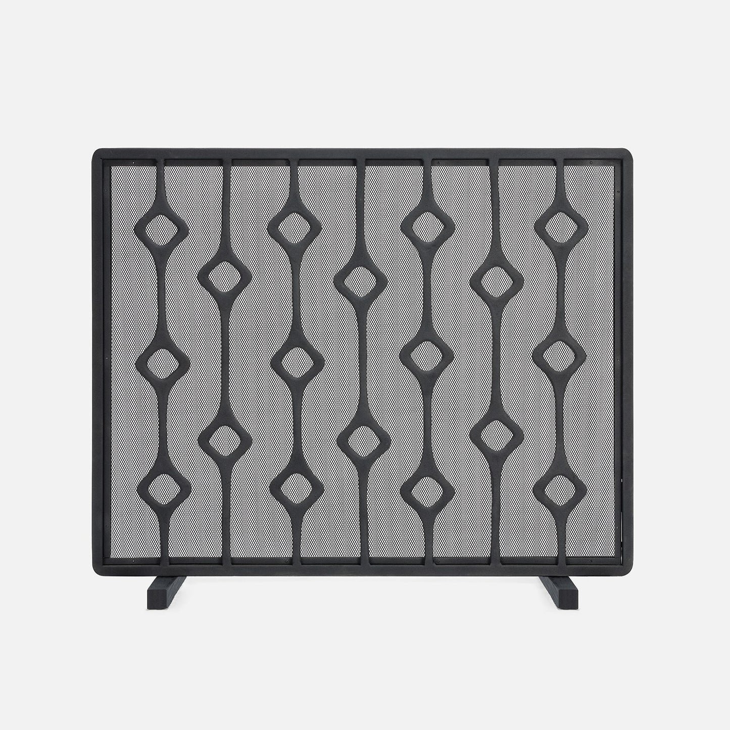 Webster Fireplace Screen Black Iron