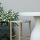 Percy Counter Stool White Leather