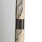 Marble-textured cylindrical object with a black accent on a light gray background
