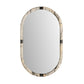 Decorative mirror with a marble-like frame on a white background