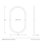 Technical drawing of a mirror with dimensions labeled, featuring the brand 'Arteriors'.