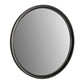 Round gray filter with black rim on a white background