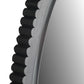 Close-up of a gear with teeth on a white background