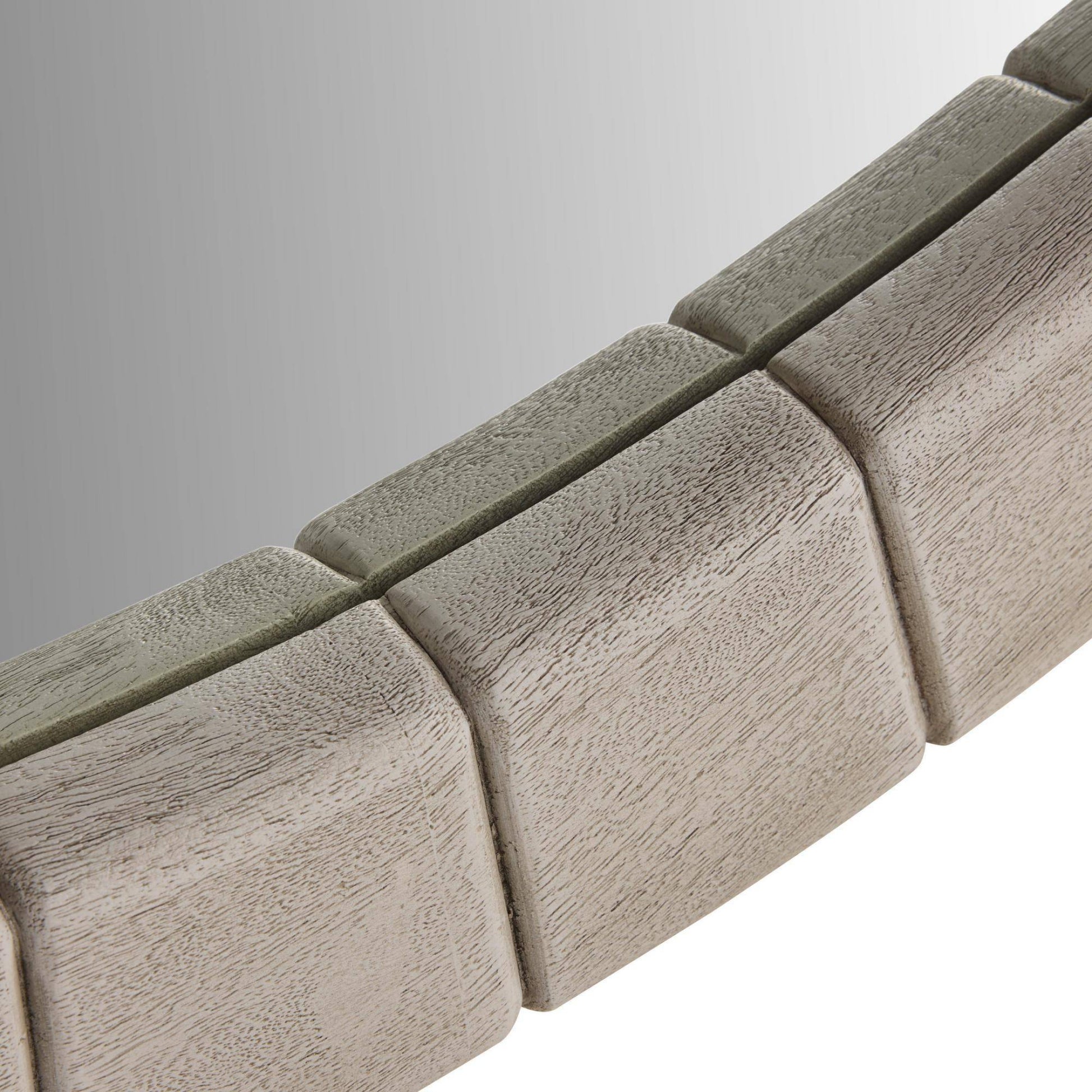 Close-up of wooden planks with a light gray background