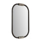 Rectangular mirror with a black frame on a white background