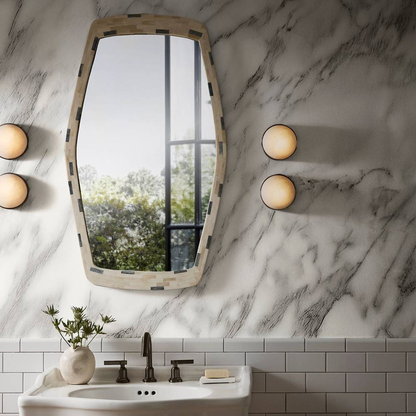 Ravenna Mirror Bone