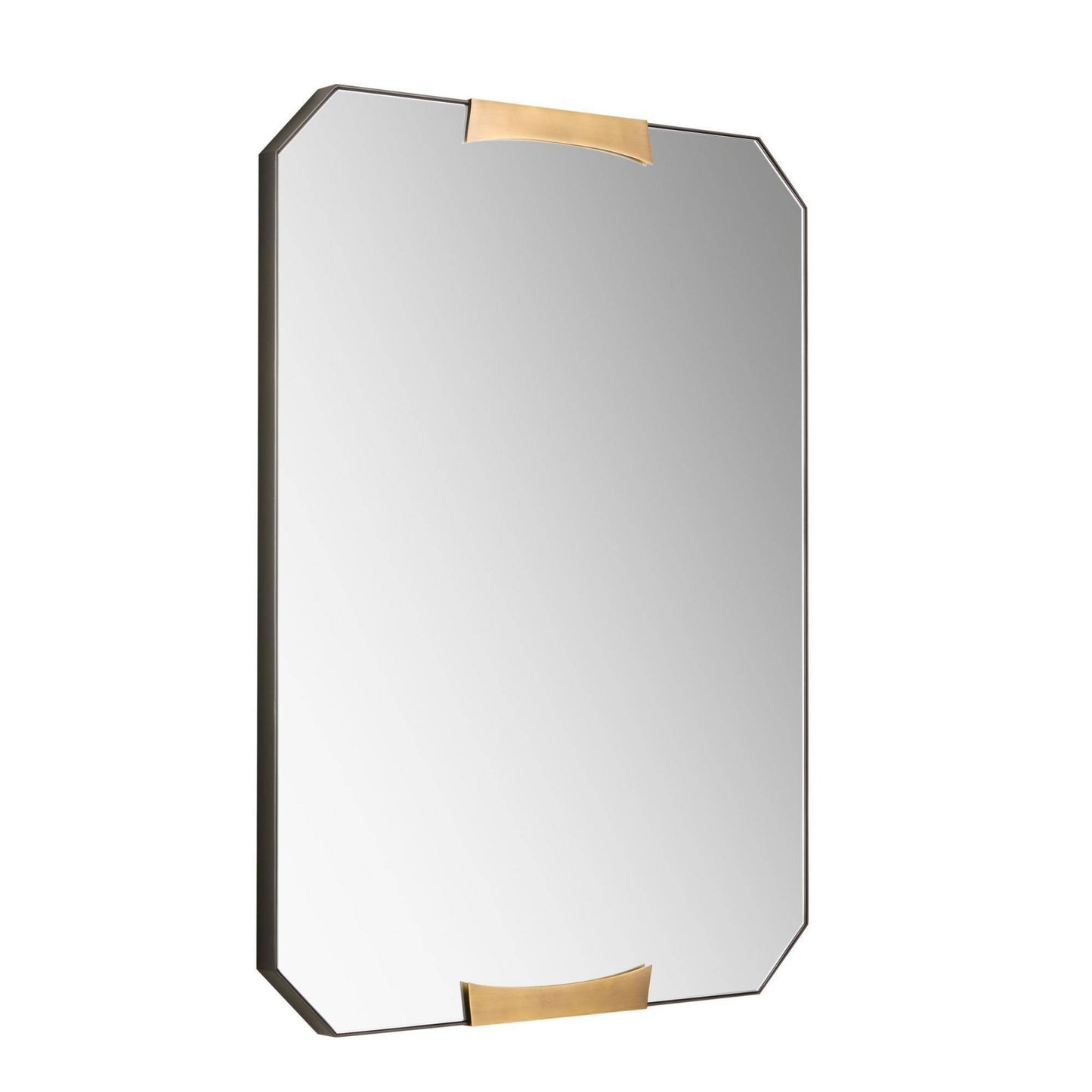 Kris Large Rectangular Mirror Antique Brass
