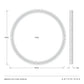 Technical dimension drawing of a round wall mirror labeled WM1121 Antoine Mirror, showing a 60-inch diameter, 54-inch reflective center, and a side profile of the mirror frame. The brand name Arteriors is visible at the bottom right.