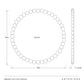 Technical drawing of a Sautoir mirror with dimensions and brand name 'Arteriors' displayed.