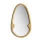 Gold-framed mirror on a white background