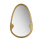 Gold-framed mirror on a white background