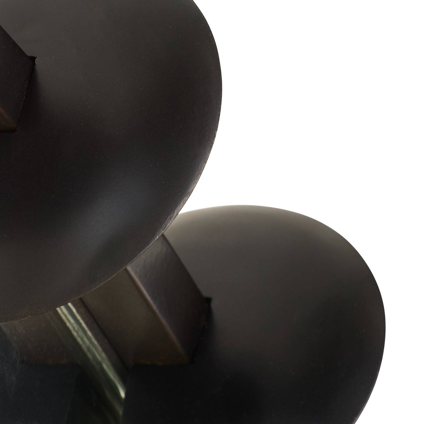 Close-up of a black hat with a white background