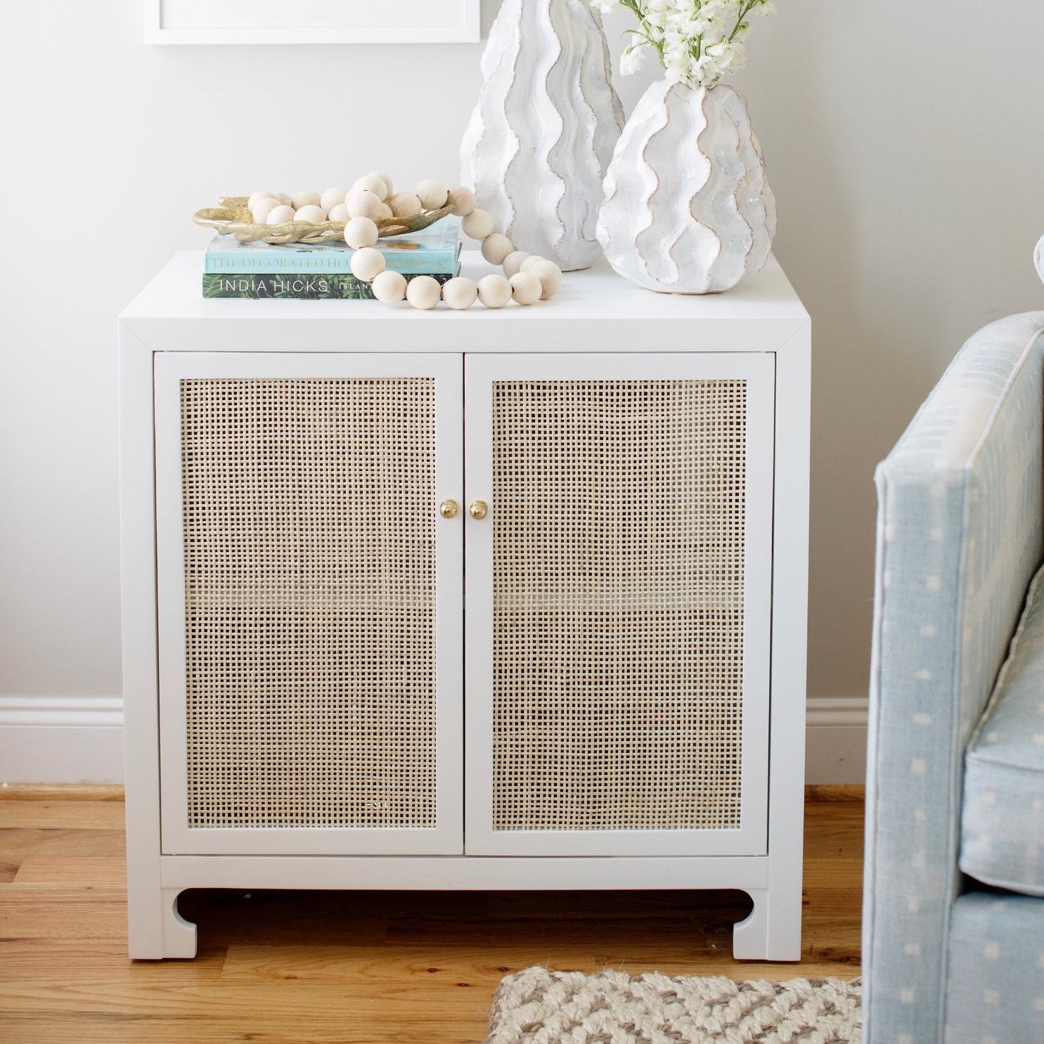 worlds away alden cabinet white lacquer styled