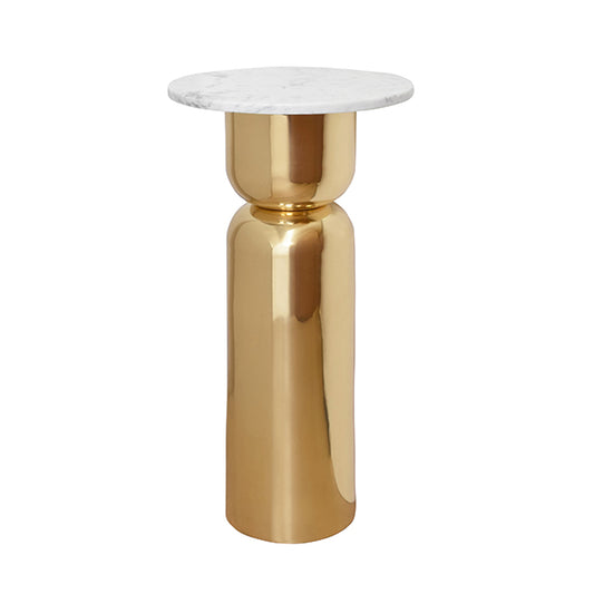 wolrds away alina side table brass white