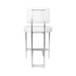wolrds away baylor counter stool nickel and white vinyl back