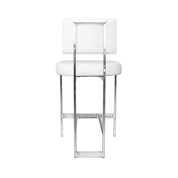 wolrds away baylor counter stool nickel and white vinyl back