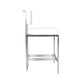 wolrds away baylor counter stool nickel and white vinyl side