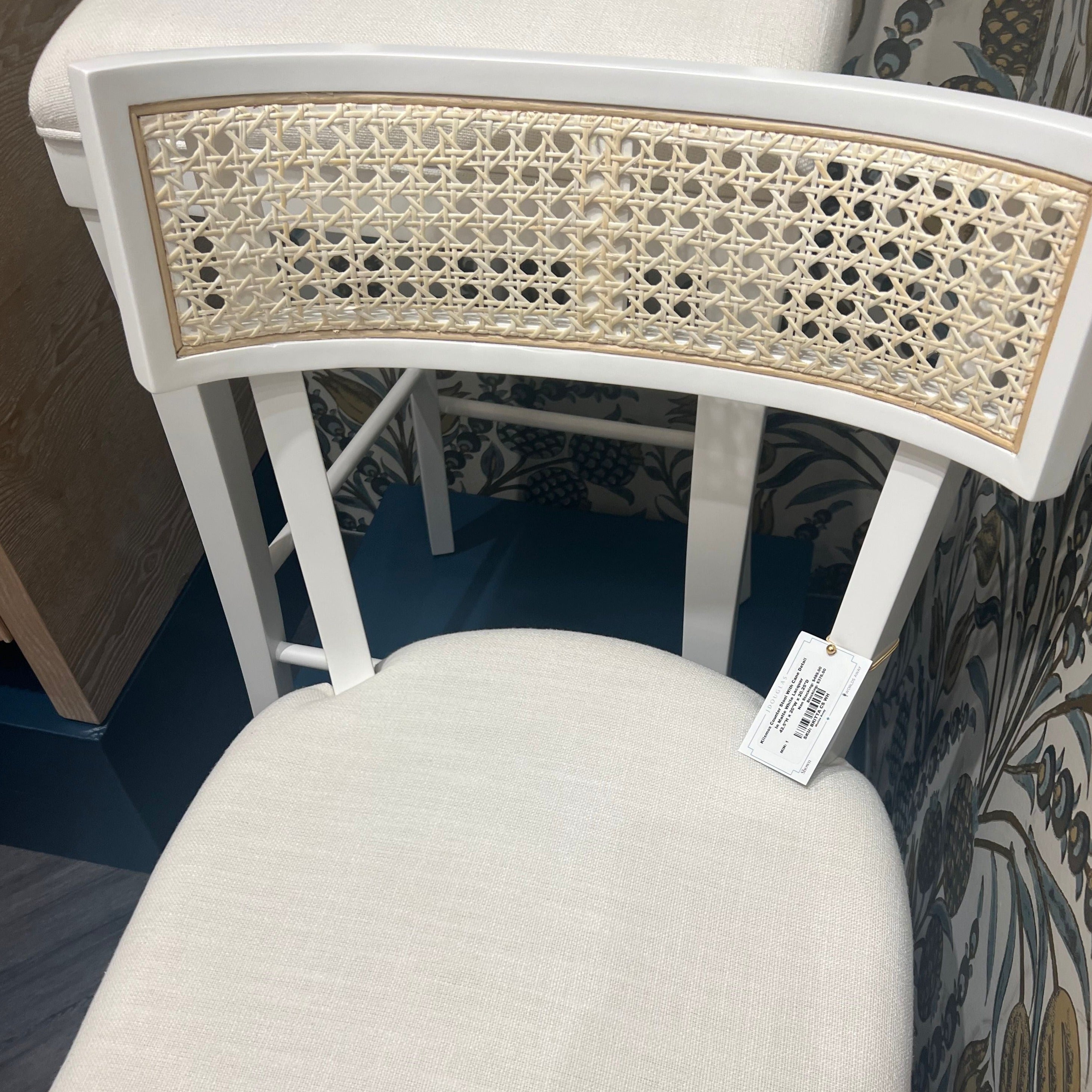 White best sale cane chair