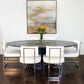 Jefferson Oval Dining Table Black Cerused Oak