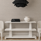 Lowen console white shelve wood
