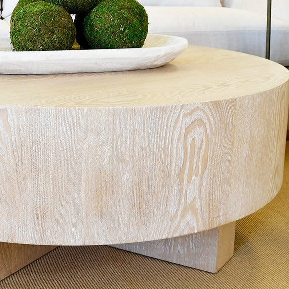 worlds away oslo coffee table cerused oak styled detail
